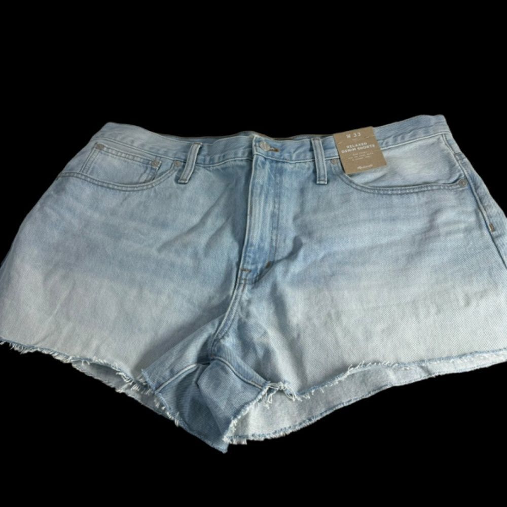 Madewell Relaxed Denim Shorts Mid Rise NWT Sz 33‎